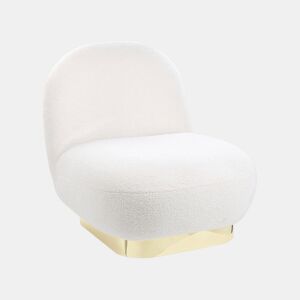 Poltrona LOVIISA Bouclé Branco