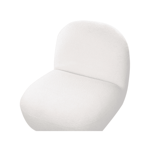 Poltrona LOVIISA Bouclé Branco