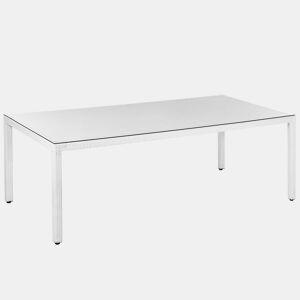 Mesa de refeição de jardim ITALY 220 cm 100 cm Vidro Branco