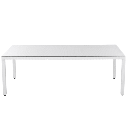 Mesa de refeição de jardim ITALY 220 cm 100 cm Vidro Branco