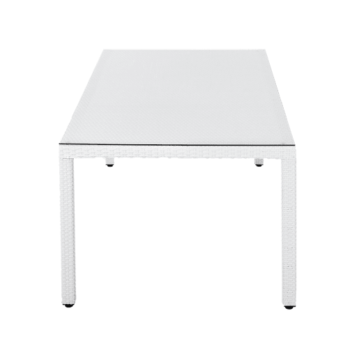 Mesa de refeição de jardim ITALY 220 cm 100 cm Vidro Branco