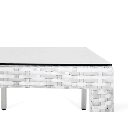 Mesa de refeição de jardim ITALY 220 cm 100 cm Vidro Branco