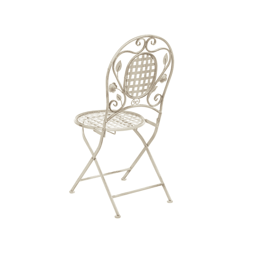Conjunto de 2 cadeiras de jardim BIVIO Dobrável Metal Branco creme