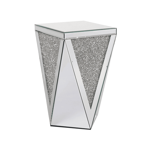 Mesa de apoio LUXEY Vidro Prateado espelhado