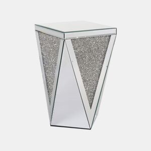 Mesa de apoio LUXEY Vidro Prateado espelhado