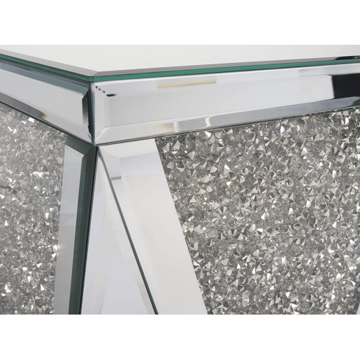 Mesa de apoio LUXEY Vidro Prateado espelhado