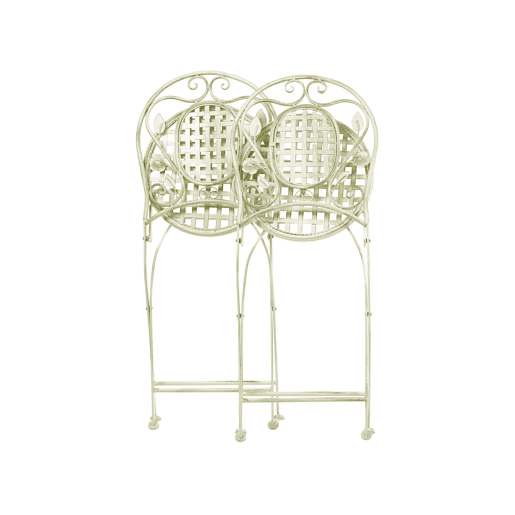 Conjunto de 2 cadeiras de jardim BIVIO Dobrável Metal Verde claro