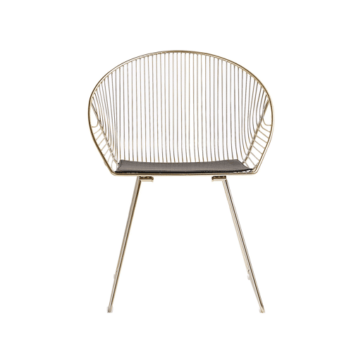 Conjunto de 2 cadeiras de jantar AURORA Metal Dourado