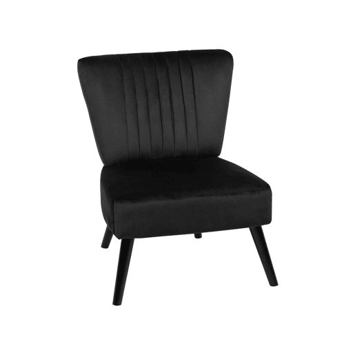 Poltrona VAASA Veludo Preto Poltrona VAASA Veludo Preto