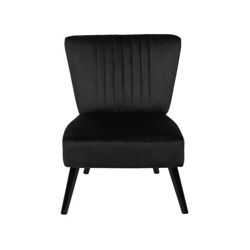 Poltrona VAASA Veludo Preto Poltrona VAASA Veludo Preto