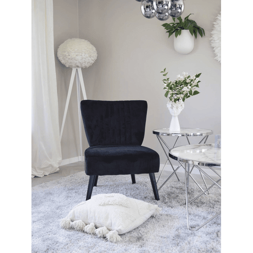 Poltrona VAASA Veludo Preto Poltrona VAASA Veludo Preto