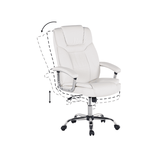 Cadeira executiva ADVANCE Pele sintética Creme claro