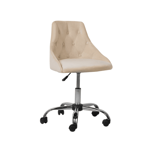 Cadeira de escritório PARRISH Veludo Creme