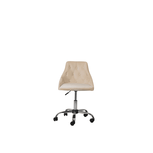 Cadeira de escritório PARRISH Veludo Creme