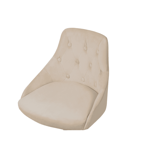 Cadeira de escritório PARRISH Veludo Creme