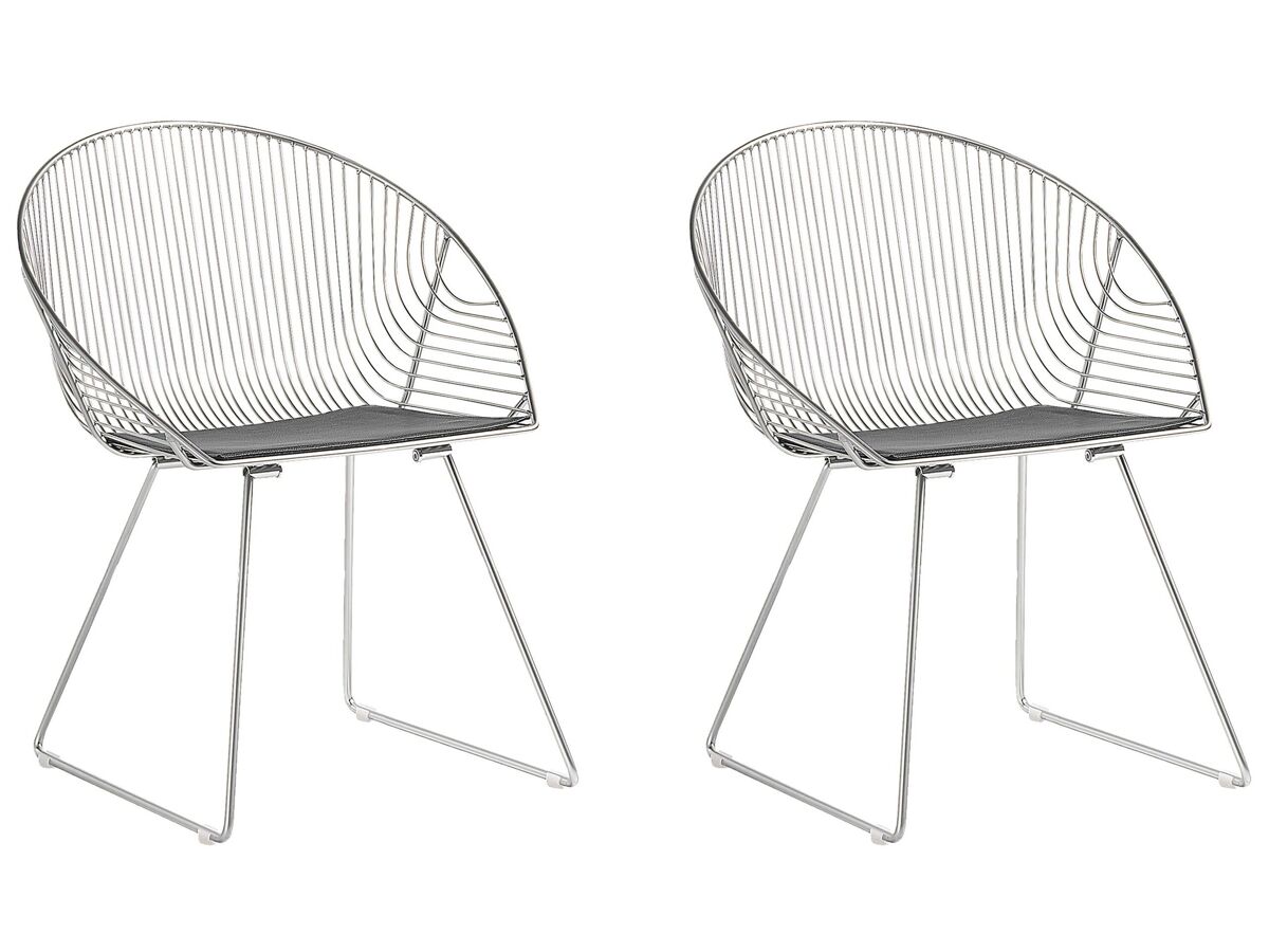 Beliani Silla de comedor AURORA Gris