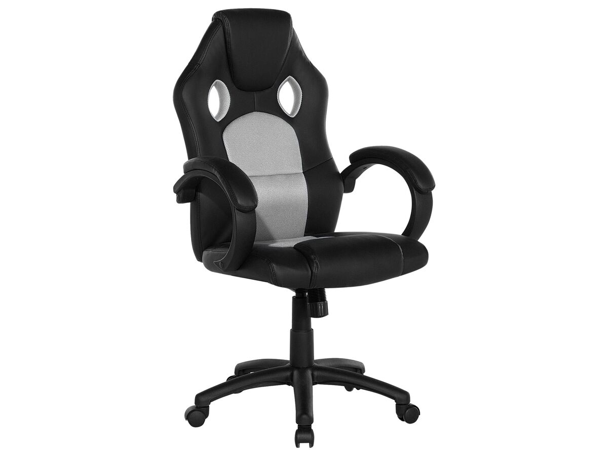 Beliani Silla de juego FIGHTER Gris Claro