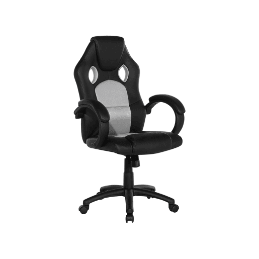 Cadeira de escritório FIGHTER Pele sintética Cinzento claro
