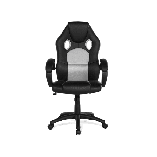 Cadeira de escritório FIGHTER Pele sintética Cinzento claro