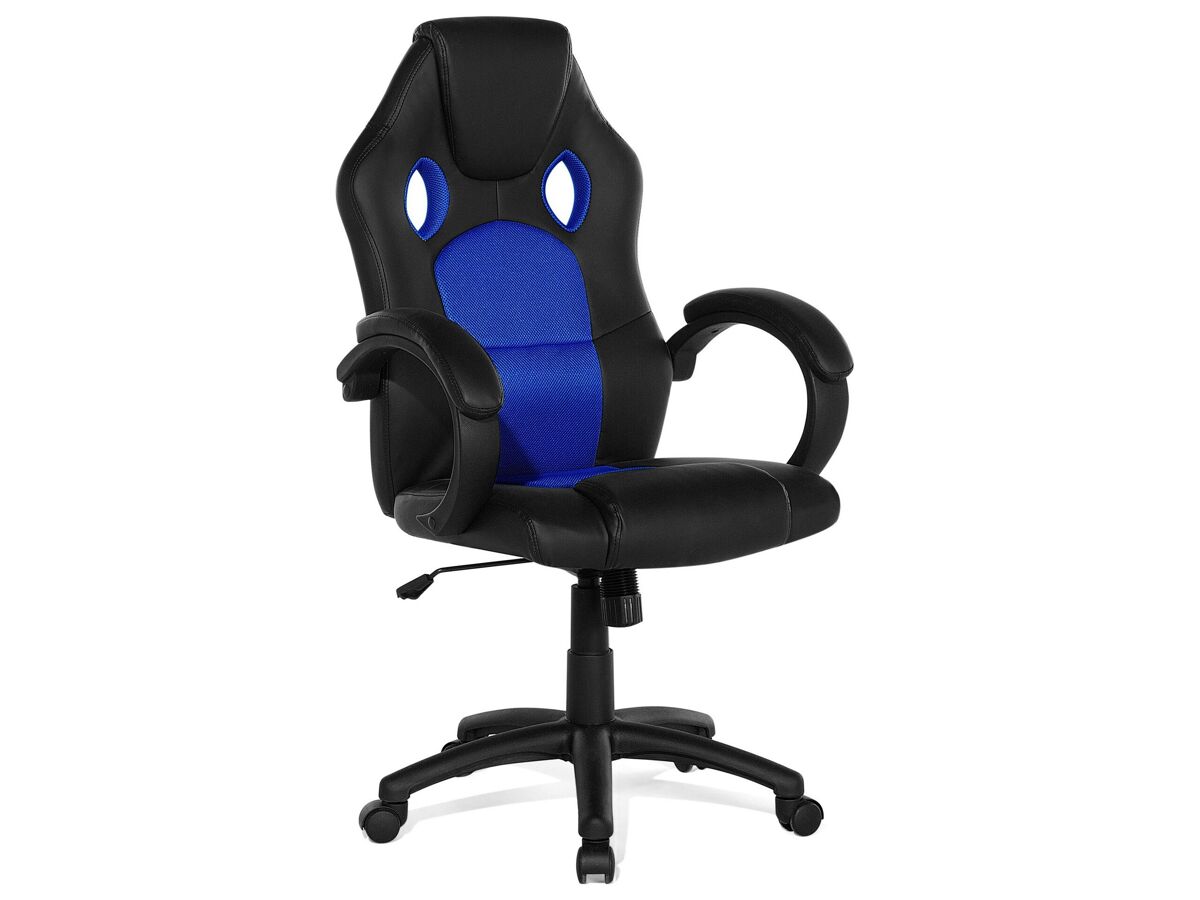 Beliani Silla de juego FIGHTER Azul Marino