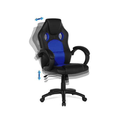 Cadeira de escritório FIGHTER Pele sintética Azul marinho