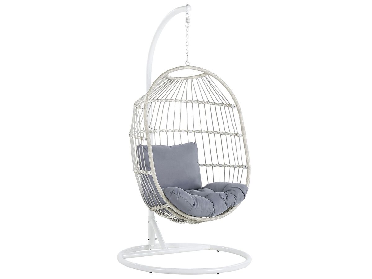 Beliani Sillón colgante ALBA Blanco