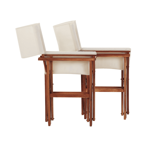 Conjunto de 2 cadeiras de jardim CINE Madeira de acácia Castanho escuro