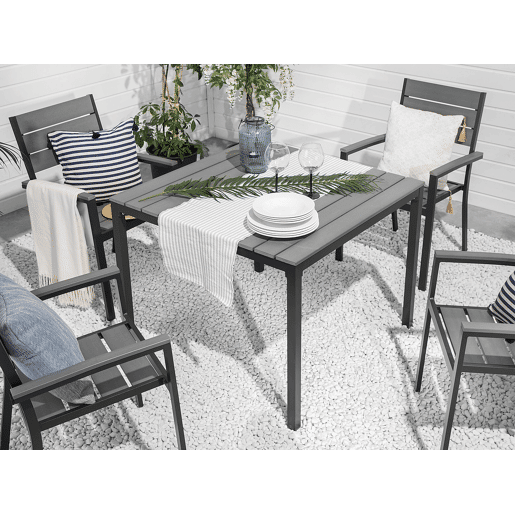 Mesa de refeição de jardim PRATO 95 cm 95 cm Cinzento