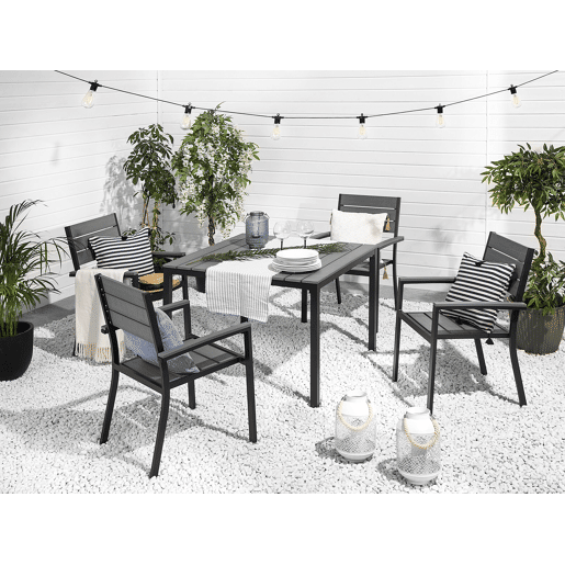Mesa de refeição de jardim PRATO 95 cm 95 cm Cinzento