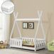 Cama infantil Helsingborg con colchón y reja de seguridad Cama infantil Helsingborg con colchón y reja de seguridad Blanco/ Beige