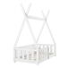 Cama infantil Helsingborg con colchón y reja de seguridad Cama infantil Helsingborg con colchón y reja de seguridad Blanco/ Beige