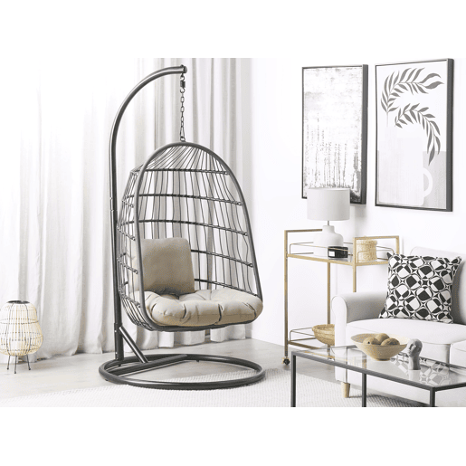 Cadeira Suspensa com Suporte ALLERA Metal Preto