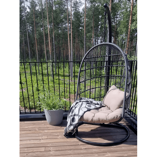 Cadeira Suspensa com Suporte ALLERA Metal Preto