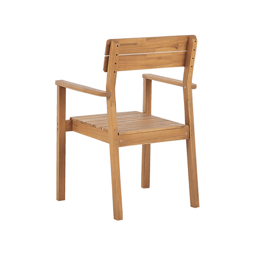 Conjunto de 2 cadeiras de jardim FORNELLI Madeira de acácia Castanho