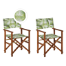 Conjunto de 2 cadeiras de jardim CINE Madeira de acácia Verde claro