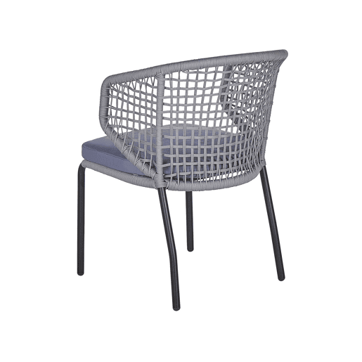 Conjunto de 2 cadeiras de jardim com almofadas PALMI Metal Cinzento