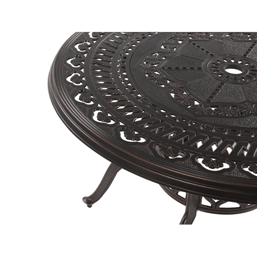 Mesa de refeição de jardim SALENTO 102 cm 102 cm Metal Castanho escuro