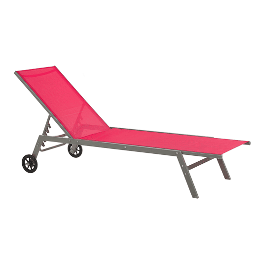 Espreguiçadeira LEVANZO Metal Vermelho
