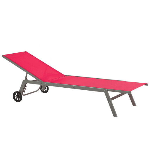 Espreguiçadeira LEVANZO Metal Vermelho