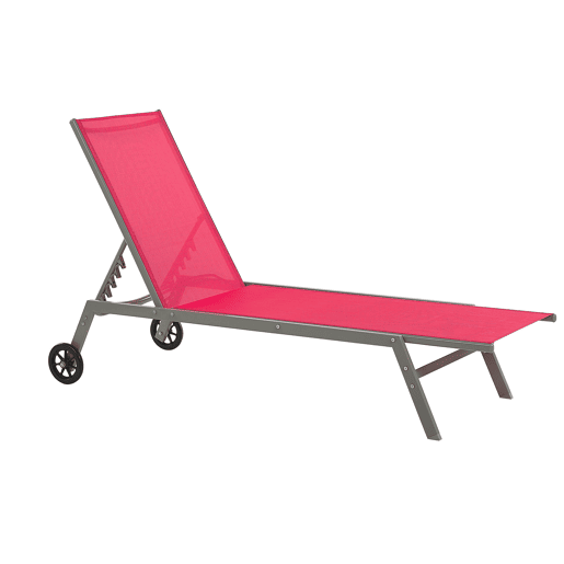 Espreguiçadeira LEVANZO Metal Vermelho