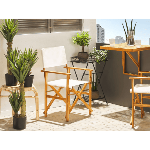 Conjunto de 2 cadeiras de jardim CINE Madeira de acácia Verde