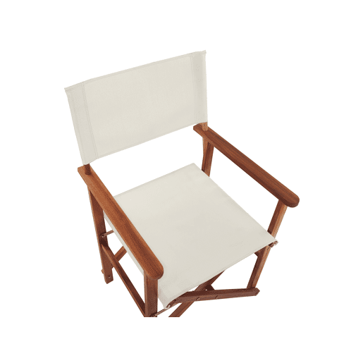 Conjunto de 2 cadeiras de jardim CINE Madeira de acácia Branco creme