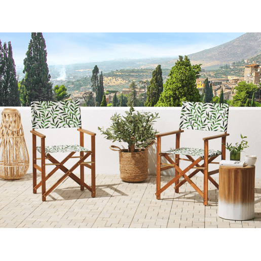 Conjunto de 2 cadeiras de jardim CINE Madeira de acácia Castanho escuro