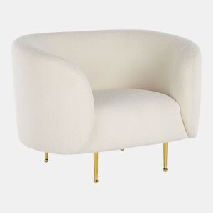 Poltrona LOEN Bouclé Branco