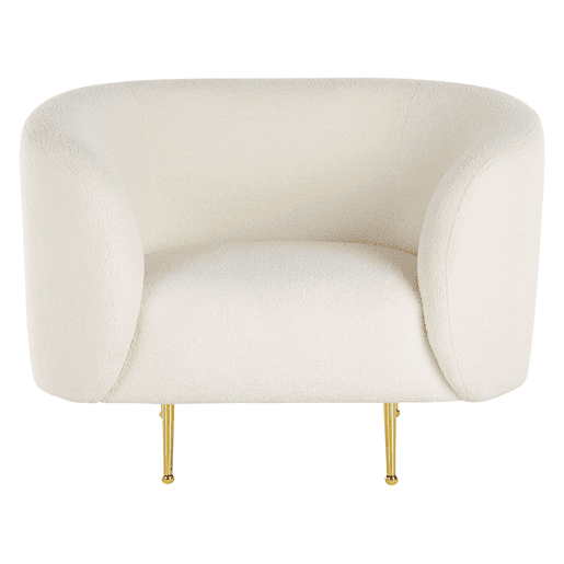 Poltrona LOEN Bouclé Branco
