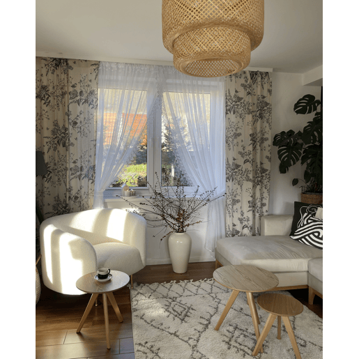 Poltrona LOEN Bouclé Branco