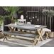 Beliani Conjunto de comedor OLBIA Beliani Conjunto de comedor OLBIA Gris