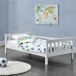 Cama para niños Nuuk con Somier y protección contra caídas 90x168 Cama para niños Nuuk con Somier y protección contra caídas 90x168 Blanco/ Beige