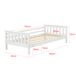 Cama para niños Nuuk con Somier y protección contra caídas 90x168 Cama para niños Nuuk con Somier y protección contra caídas 90x168 Blanco/ Beige