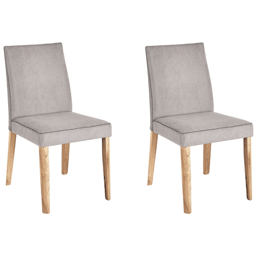 Conjunto de 2 cadeiras de jantar PHOLA Cinzento